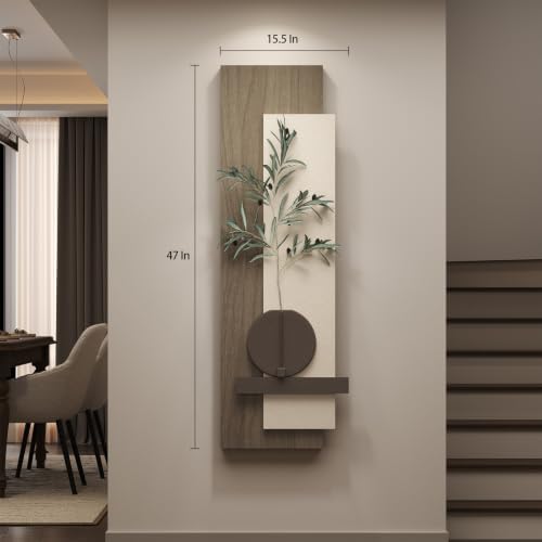 Cuspin Modern 3D Textured Long Narrow Vertical Wall Art - Image 5