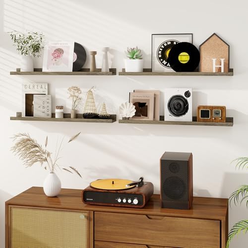 Dreamland Picture Ledge Shelf for Wall, Floating Shelves Set of 2, 32 inch Long - Image 2