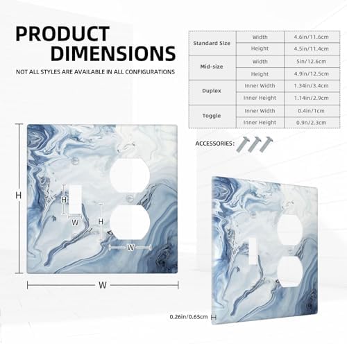 Wallplates Blue Marble Pattern 1 Toggle 1 Duplex Switch Plate Electrical GFCI - Image 5