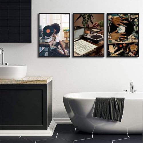 3Pcs Black Woman Art Poster African American Women Canvas Wall Art Funky Black - Image 6