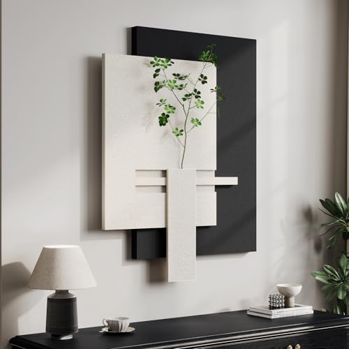 3D Textured Black and White Abstract Wall Art, Modern Minimalist Artwork - Image 2
