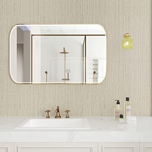 VEELIKE 15.7''x354'' Ecru White Grasscloth Peel and Stick Wallpaper Textured - Image 4