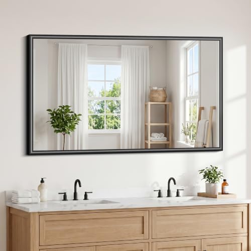 FORBATH Bathroom Mirror for Over Sink, 30x50 Inch Black Wall Mirror by FORBATH