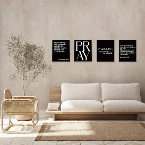Locomiss Black Christian Modern Bible Jesus Scripture Wall Art Decor - Image 4