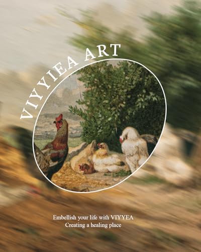 VIYYIEA Gold Framed Farm Animal Wall Art Print, 12x16 Inch - Image 4
