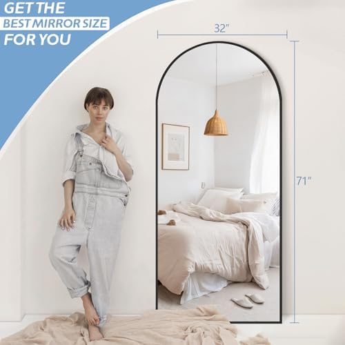 MirrMuse 71''x32'' Large Arched Floor Mirror Full Length - Image 4