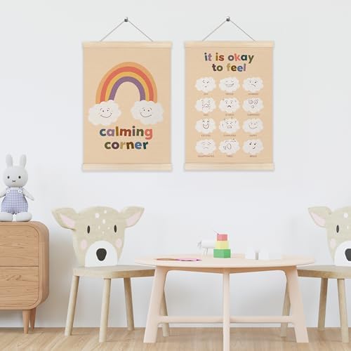 Koesus Calming Corner Posters for Kids, Emotional Chart Wall Art Poster Hanger - Image 2
