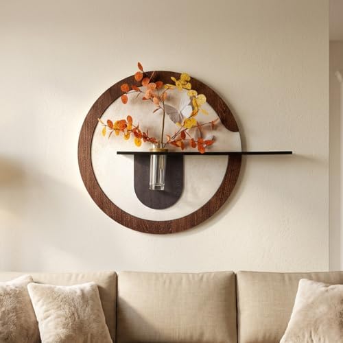 24 x 24 Inch 3D Round Wood Grain wall Decor by YOOSART