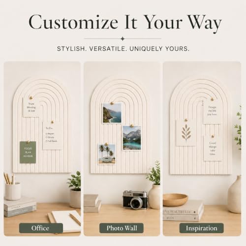 Large Arched Felt Bulletin Board, Sized 36" x 24" - Image 5