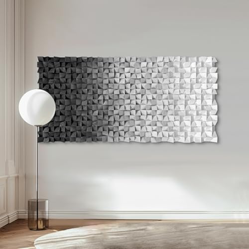 LIUZEYUE Large Monochrome Wood Art Featuring Sculptural Gray Texture - Image 6
