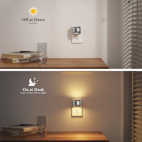 JandCase Night Light Sliver, Bubble Night Lights Plug into Wall Auto - Image 3