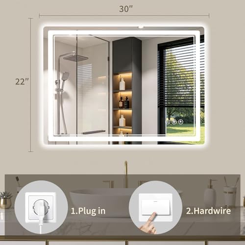 22"x30" LED Bathroom Mirror - Image 3