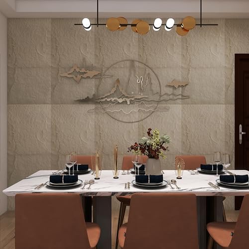 4-Pack 3D Faux Stone Wall Panels Rock Wall Panel White - Image 6