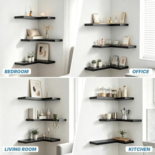 Floating Corner Shelves Wall Mounted - Image 5