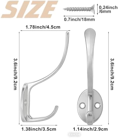 Homanu 14 Pack Coat Hooks Wall Mounted - Image 5