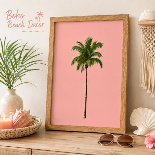 Framed Palm Tree Canvas Wall Art - Image 2