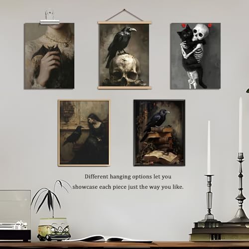 XYHYRA Vintage Gothic Wall Art Set of 6, Dark Academia Witchy Posters, - Image 2