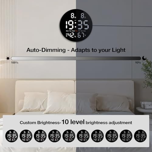 10" Electric Digital Wall Clock - Image 5