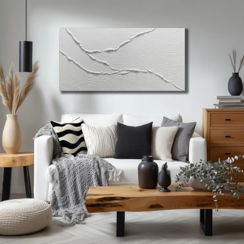 HUBOSKN Abstract Canvas Wall Art Office White Wall Decor - Image 2