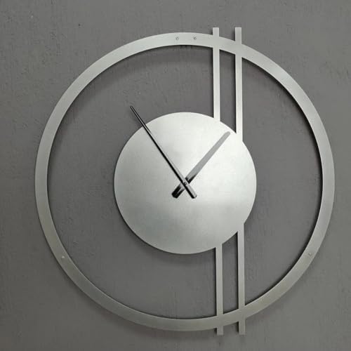 Double Line Minimalist Metal Wall Clock – Modern, Sleek Design by Vivazle