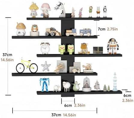 5-Tier Trinket Shelf, Wall Display Shelf - Image 4
