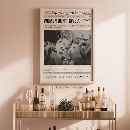 Vintage Black And White Wall Art 8x12in Unframed Trendy Girly Newspaper - Image 6