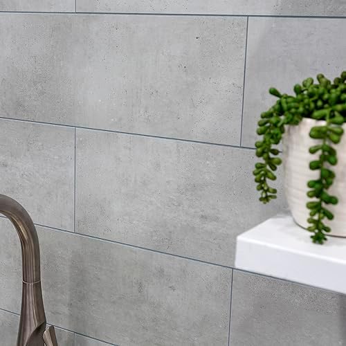 Palisade 22.8 in. x 7.31 in. Vinyl Wall Tiles in Frost Nickel - Image 4