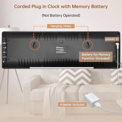 Soobest 14.2 Inch Digital Wall Clock - Image 6