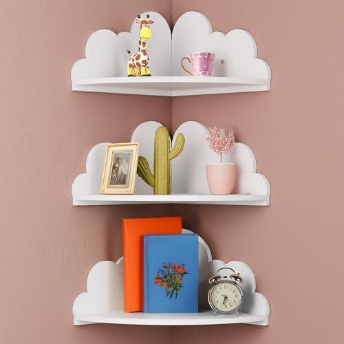 Solid Wood Cloud Floating Corner Shelves by PureLoom
