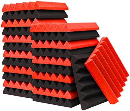 24 Pack Acoustic Panels, Fireproof Absorbing Noise Cancelling Panels, to Absorb by KTOESHEO