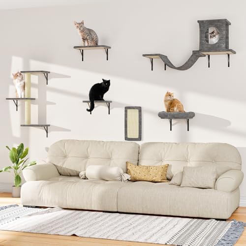 12-in-1 Cat Wall Shelves, Wall Mounted Cat Climber - Image 7