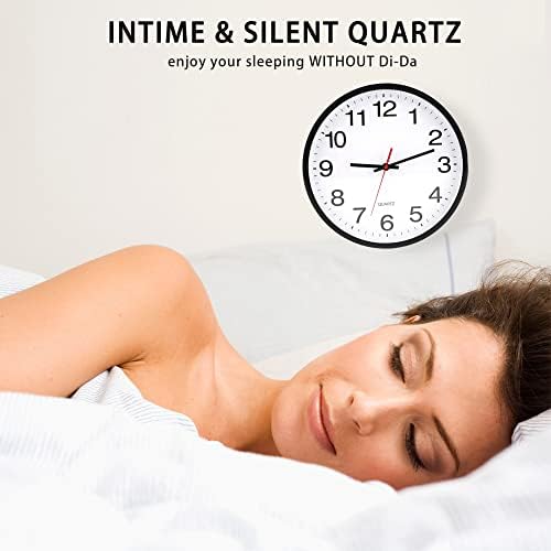 12In Wall Clock, Battery Operated, Non-Ticking Analog Clock - Image 4