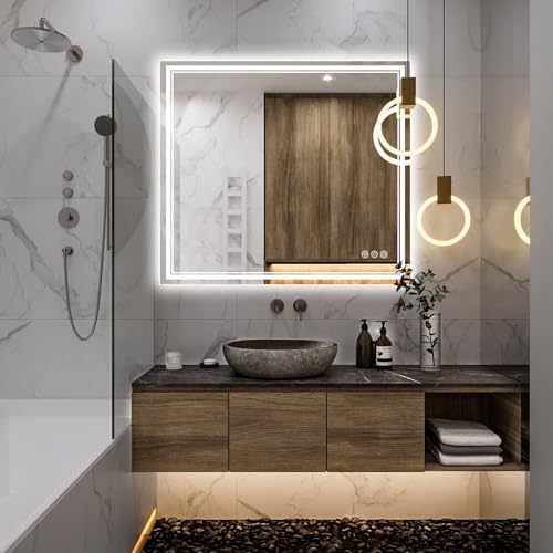 Ratsamee 40"x36" LED Bathroom Mirror - Image 2