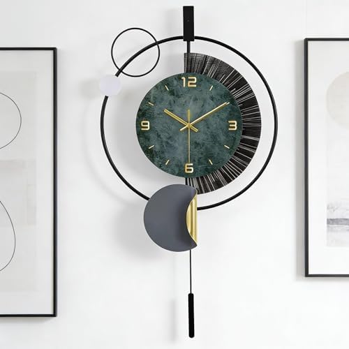 SIN&MI Large Wall Clocks for Living Room, Silent Non-Ticking Quartz Battery by SINMI