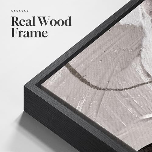 Large Framed Black White Grey Abstract Wall Art - Image 6