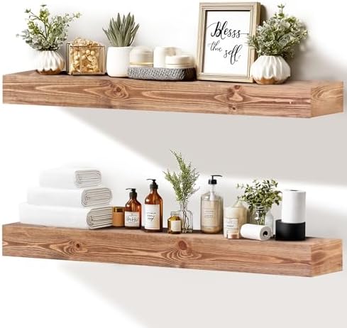 Floating Shelves, 36 x 7 Inch Fireplace Mantel by YLYHSST