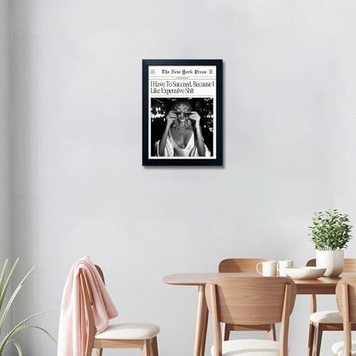 Trendy New Yorker Poster Framed Black And White Newspaper Wall Art Vintage - Image 5