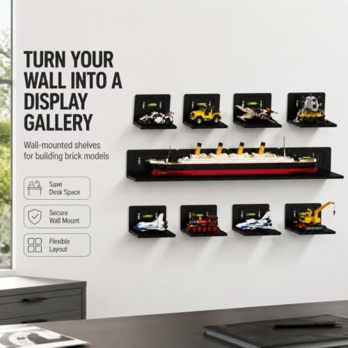 12 PCS Building Blocks Display Shelf Wall Mounted - Image 6