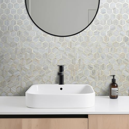 DICOFUN 10-Sheet Hexagon Peel and Stick Backsplash Tile - Image 4