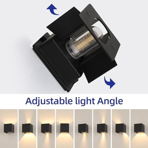 2 Pcs Outdoor Wall Lights Exterior/Interior G9 Wall Sconces Up and Down Lights - Image 6
