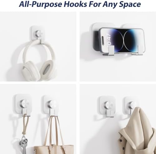Aikzik 4 Pack Large Heavy Duty Wall Hooks - 26lb Max - Image 7
