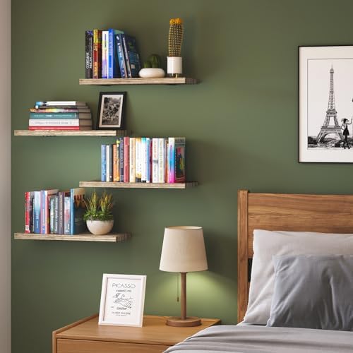 Fixwal Wall Floating Shelves for Room Decor, 4 Sets Floating Shelves for Wall - Image 6