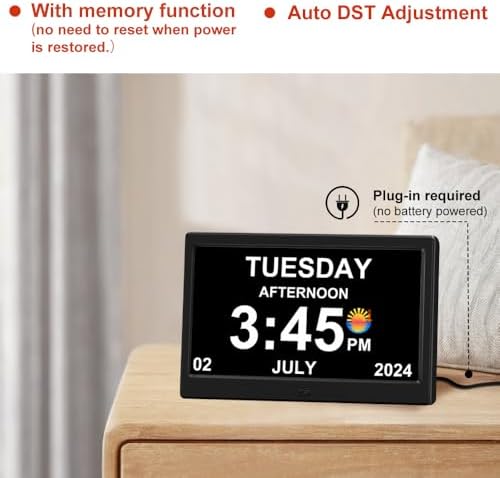 2026 Digital Clock Plug-in, Power Outage Memory, DST Display Time, and Year - Image 2