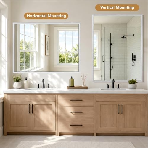 FORBATH Bathroom Mirror for Over Sink, 30x40 Inch Silver Vanity Mirror - Image 5