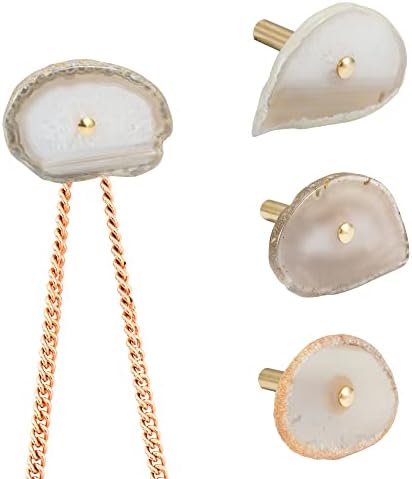CozyTower 4 Pcs Unique Agate Wall Hooks - Image 6