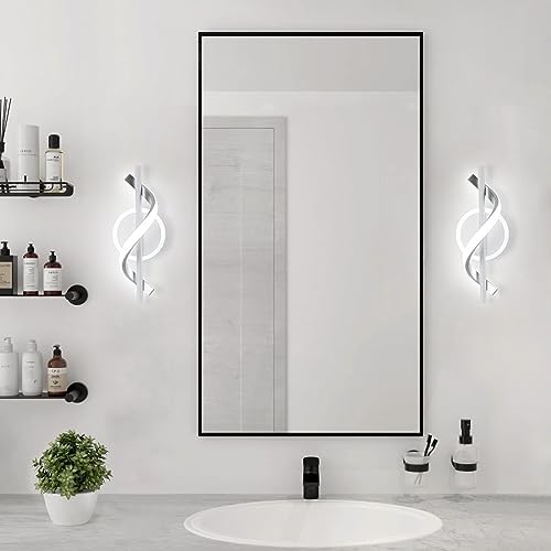 LED Wall Sconces Sets of 2, 12W LED Wall Lights, Modern Spiral Wall Sconces - Image 2