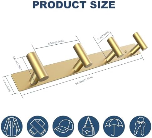 VAEHOLD Hat and Coat Wall Mount Rack - Image 7