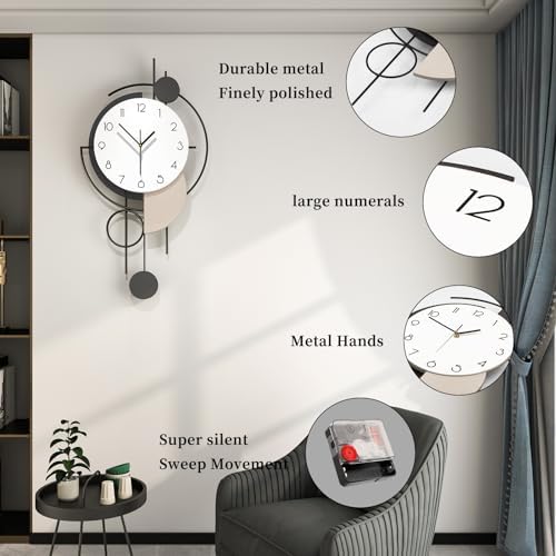 Large Modern Decorative Silent Wall Clock - Image 6