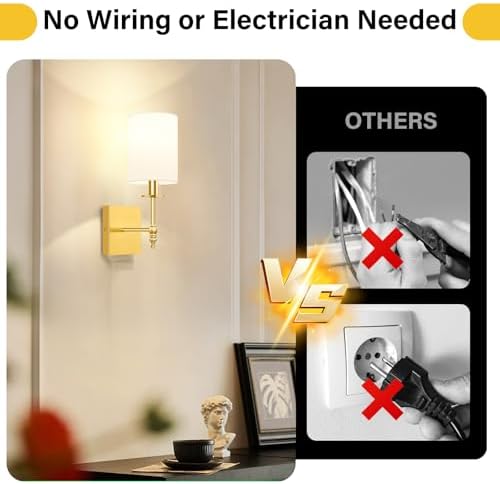 Bosceos Gold Rechargeable Wall Lights - Image 2