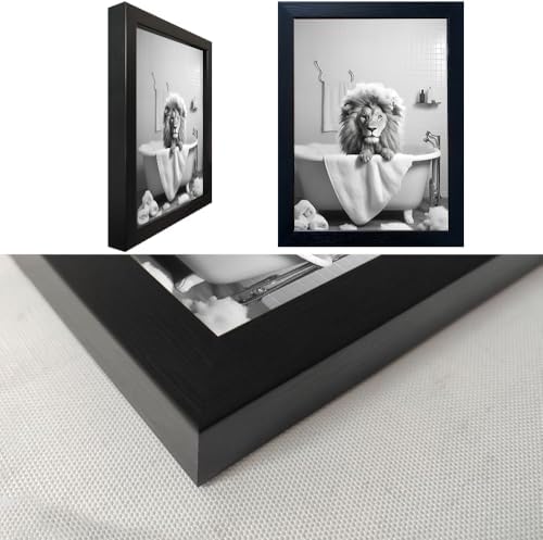 Black and White Lion Canvas Wall Art Bathroom Pictures Paintings - Image 3